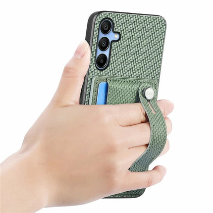 For Samsung Galaxy A16 4G / 5G Case Wristband Anti-Drop Leather Back Cover Card Holder