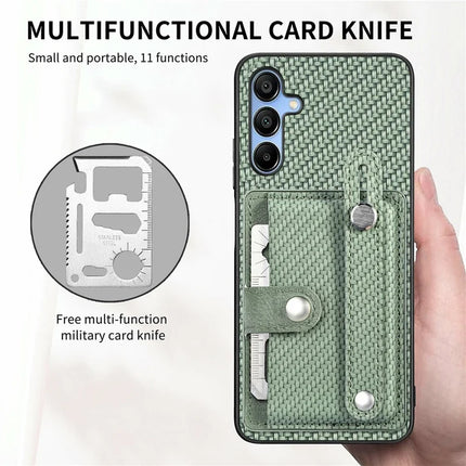 For Samsung Galaxy A16 4G / 5G Case Wristband Anti-Drop Leather Back Cover Card Holder