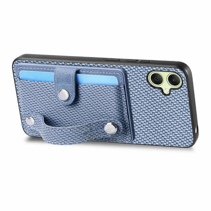 For Samsung Galaxy A06 Case Wristband Anti-Drop Leather Back Cover Card Holder