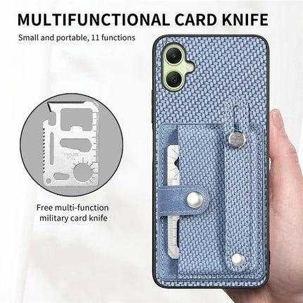 For Samsung Galaxy A06 Case Wristband Anti-Drop Leather Back Cover Card Holder