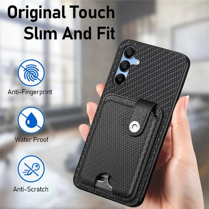 For Samsung Galaxy A16 4G / 5G Case Card Holder Leather+PC+TPU Phone Cover with Card Knife