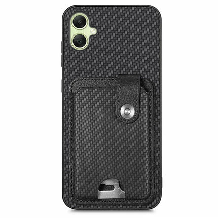 For Samsung Galaxy A06 Case Card Holder Leather+PC+TPU Phone Cover with Card Knife