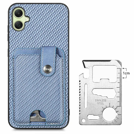 For Samsung Galaxy A06 Case Card Holder Leather+PC+TPU Phone Cover with Card Knife