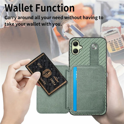For Samsung Galaxy A06 Case Card Holder Leather+PC+TPU Phone Cover with Card Knife