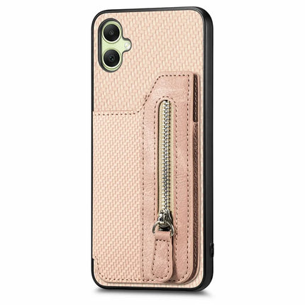 For Samsung Galaxy A06 Case Leather+PC+TPU Zipper Pocket Kickstand Phone Cover