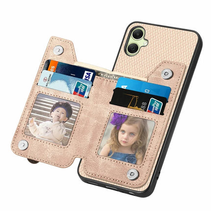 For Samsung Galaxy A06 Case Leather+PC+TPU Zipper Pocket Kickstand Phone Cover