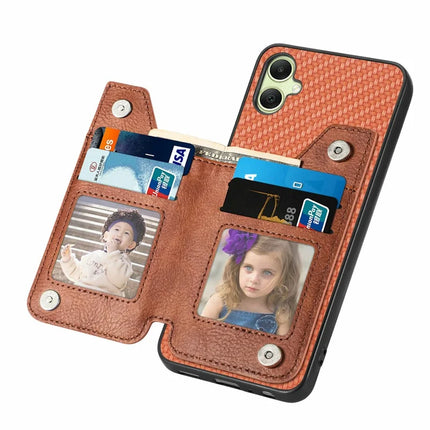 For Samsung Galaxy A06 Case Leather+PC+TPU Zipper Pocket Kickstand Phone Cover