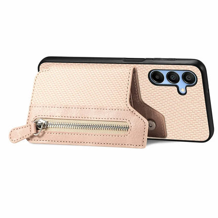 For Samsung Galaxy A16 4G / 5G Case Leather+PC+TPU Zipper Pocket Kickstand Phone Cover