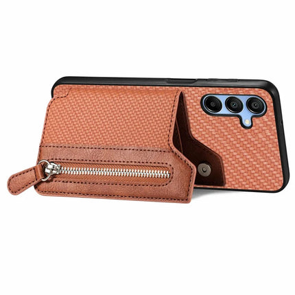 For Samsung Galaxy A16 4G / 5G Case Leather+PC+TPU Zipper Pocket Kickstand Phone Cover