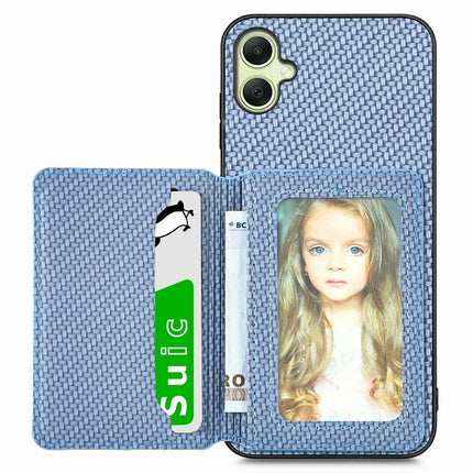 For Samsung Galaxy A06 Case RFID Blocking Card Holder Carbon Fiber Leather+PC+TPU Phone Cover