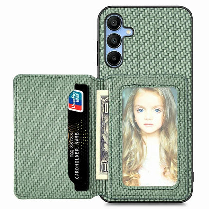 For Samsung Galaxy A16 4G / 5G Case RFID Blocking Card Holder Carbon Fiber Leather+PC+TPU Phone Cover