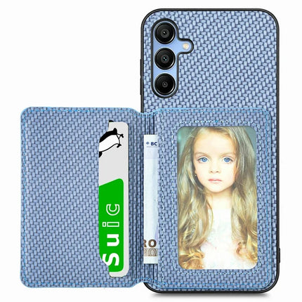 For Samsung Galaxy A16 4G / 5G Case RFID Blocking Card Holder Carbon Fiber Leather+PC+TPU Phone Cover