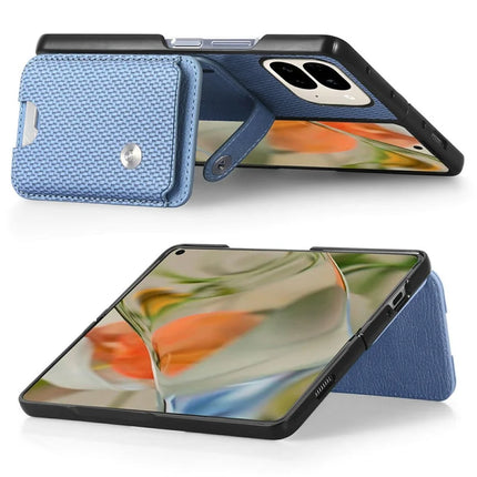 For Google Pixel 9 Pro Fold 5G Case Card Holder Leather Back Cover with Card Knife