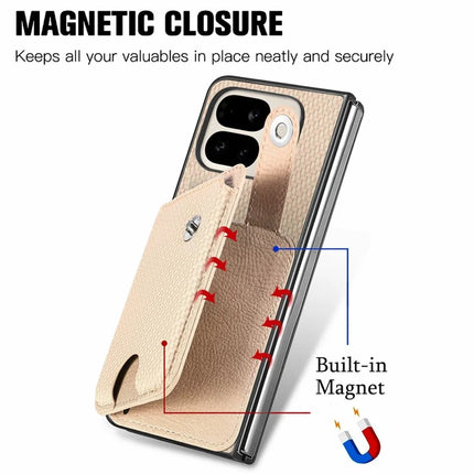 For Google Pixel 9 Pro Fold 5G Case Card Holder Leather Back Cover with Card Knife