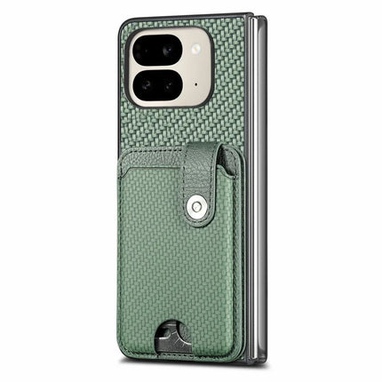 For Google Pixel 9 Pro Fold 5G Case Card Holder Leather Back Cover with Card Knife