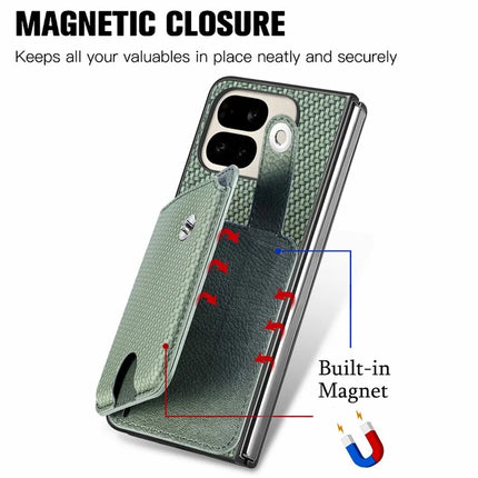 For Google Pixel 9 Pro Fold 5G Case Card Holder Leather Back Cover with Card Knife