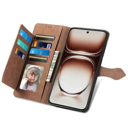 For Oppo F27 5G Zipper Wallet Case Flower Imprint PU Leather Phone Cover with Strap