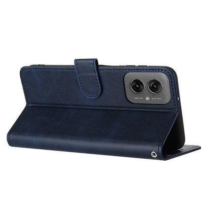 For Motorola Moto G55 5G Case Flip Stand PU Leather Wallet Phone Cover Calf Texture