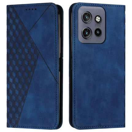 For Motorola Edge 50 Neo 5G / Moto S50 5G / Thinkphone 25 5G Phone Cover Imprinted PU Leather Wallet Stand Case - Sapphire