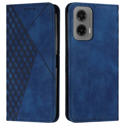 For Motorola Moto G35 5G Phone Cover Imprinted PU Leather Wallet Stand Case - Sapphire