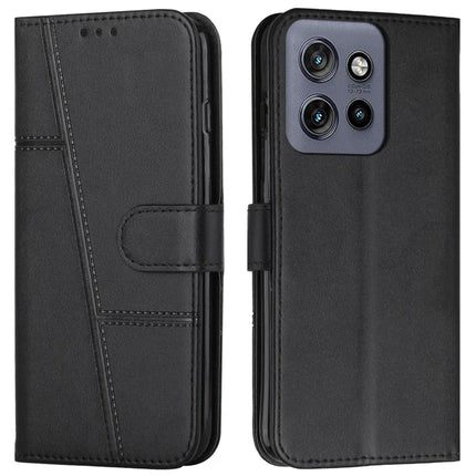 For Motorola Edge 50 Neo 5G / Moto S50 5G / Thinkphone 25 5G Case Stand Flip Protective Leather Phone Cover - Black