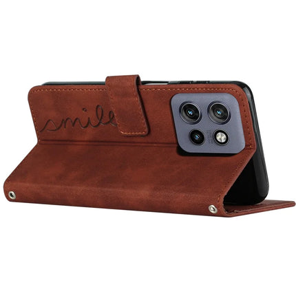 For Motorola Edge 50 Neo 5G / Moto S50 5G / Thinkphone 25 5G Case Viewing Stand PU Leather Phone Cover Imprinted Pattern
