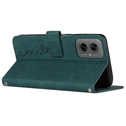 For Motorola Moto G55 5G Case Viewing Stand PU Leather Phone Cover Imprinted Pattern