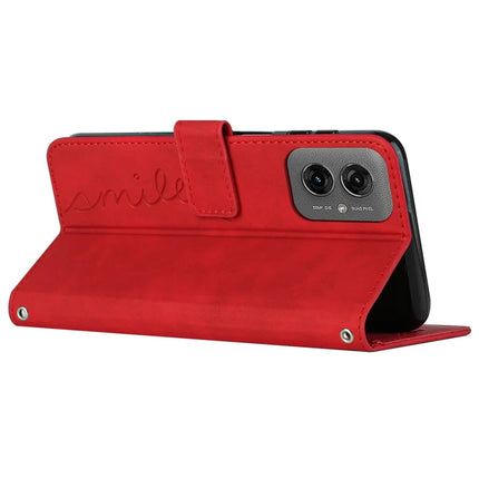 For Motorola Moto G55 5G Case Viewing Stand PU Leather Phone Cover Imprinted Pattern