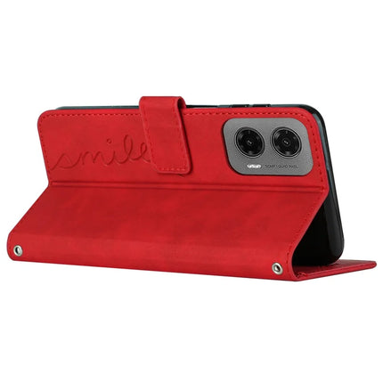 For Motorola Moto G35 5G Case Viewing Stand PU Leather Phone Cover Imprinted Pattern