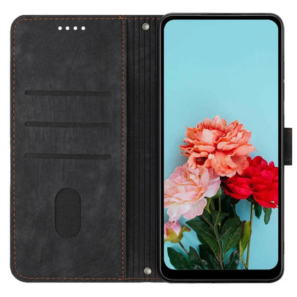 For Motorola Edge 50 Neo 5G / Moto S50 5G / Thinkphone 25 5G Case Imprinted Lines Leather Phone Cover Folding Stand