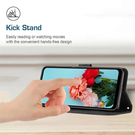 For Motorola Edge 50 Neo 5G / Moto S50 5G / Thinkphone 25 5G Case Imprinted Lines Leather Phone Cover Folding Stand