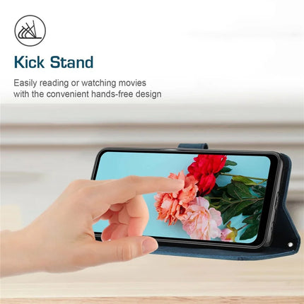 For Motorola Edge 50 Neo 5G / Moto S50 5G / Thinkphone 25 5G Case Imprinted Lines Leather Phone Cover Folding Stand