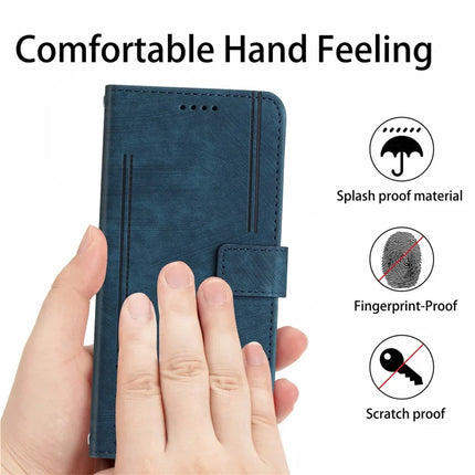 For Motorola Edge 50 Neo 5G / Moto S50 5G / Thinkphone 25 5G Case Imprinted Lines Leather Phone Cover Folding Stand