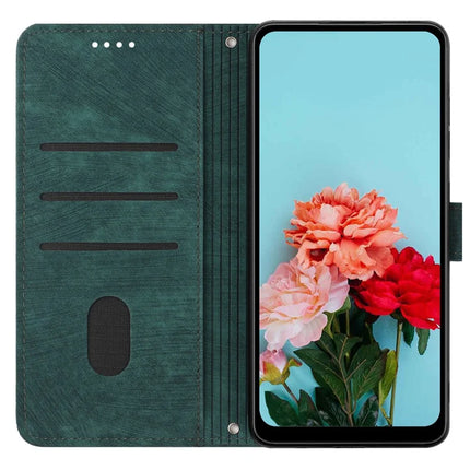 For Motorola Edge 50 Neo 5G / Moto S50 5G / Thinkphone 25 5G Case Imprinted Lines Leather Phone Cover Folding Stand
