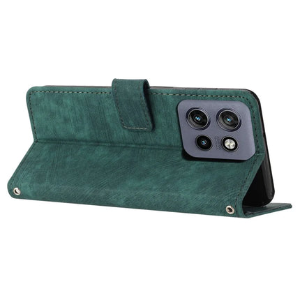 For Motorola Edge 50 Neo 5G / Moto S50 5G / Thinkphone 25 5G Case Imprinted Lines Leather Phone Cover Folding Stand