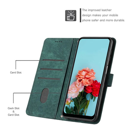 For Motorola Edge 50 Neo 5G / Moto S50 5G / Thinkphone 25 5G Case Imprinted Lines Leather Phone Cover Folding Stand