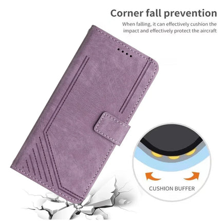 For Motorola Edge 50 Neo 5G / Moto S50 5G / Thinkphone 25 5G Case Imprinted Lines Leather Phone Cover Folding Stand