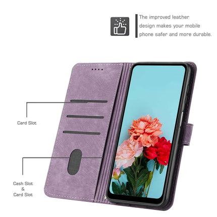 For Motorola Edge 50 Neo 5G / Moto S50 5G / Thinkphone 25 5G Case Imprinted Lines Leather Phone Cover Folding Stand