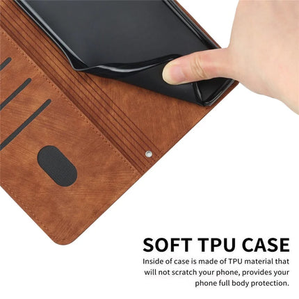 For Motorola Edge 50 Neo 5G / Moto S50 5G / Thinkphone 25 5G Case Imprinted Lines Leather Phone Cover Folding Stand