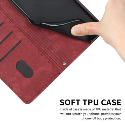 For Motorola Edge 50 Neo 5G / Moto S50 5G / Thinkphone 25 5G Case Imprinted Lines Leather Phone Cover Folding Stand