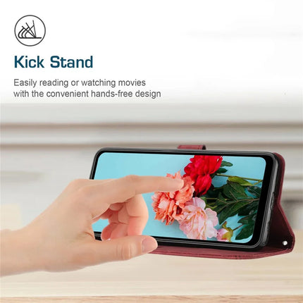 For Motorola Edge 50 Neo 5G / Moto S50 5G / Thinkphone 25 5G Case Imprinted Lines Leather Phone Cover Folding Stand