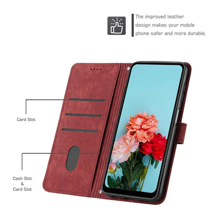 For Motorola Edge 50 Neo 5G / Moto S50 5G / Thinkphone 25 5G Case Imprinted Lines Leather Phone Cover Folding Stand