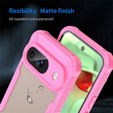 Armor Series For Google Pixel 9 Case PC+TPU Semi-Transparent Frosted Finish Protective Phone Cover