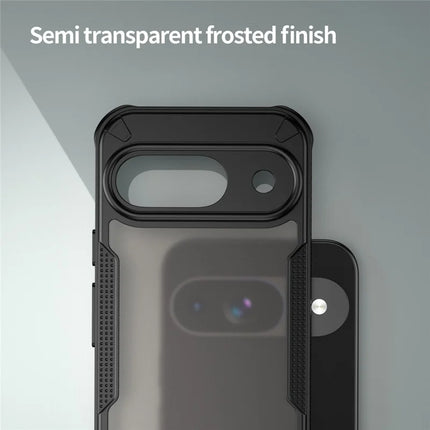 Armor Series For Google Pixel 9 Case PC+TPU Semi-Transparent Frosted Finish Protective Phone Cover