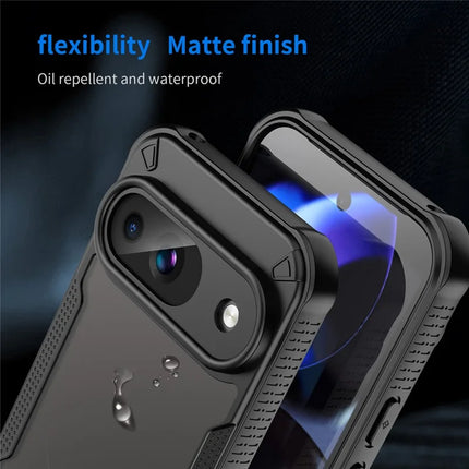 Armor Series For Google Pixel 9 Case PC+TPU Semi-Transparent Frosted Finish Protective Phone Cover