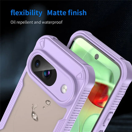 Armor Series For Google Pixel 9 Case PC+TPU Semi-Transparent Frosted Finish Protective Phone Cover
