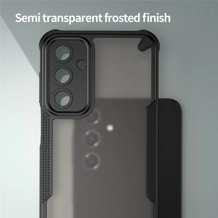 Armor Series For Samsung Galaxy A16 5G / 4G Case PC+TPU Semi-Transparent Frosted Finish Protective Phone Cover
