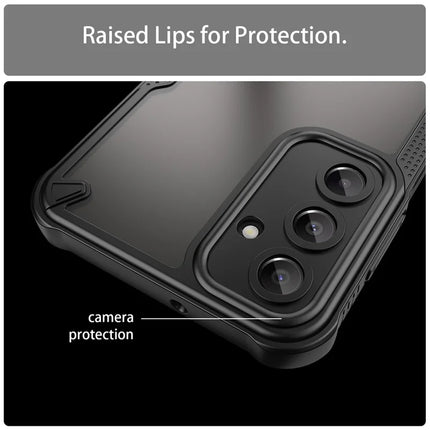 Armor Series For Samsung Galaxy A16 5G / 4G Case PC+TPU Semi-Transparent Frosted Finish Protective Phone Cover