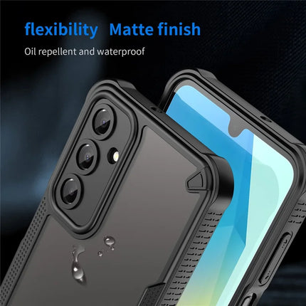 Armor Series For Samsung Galaxy A16 5G / 4G Case PC+TPU Semi-Transparent Frosted Finish Protective Phone Cover