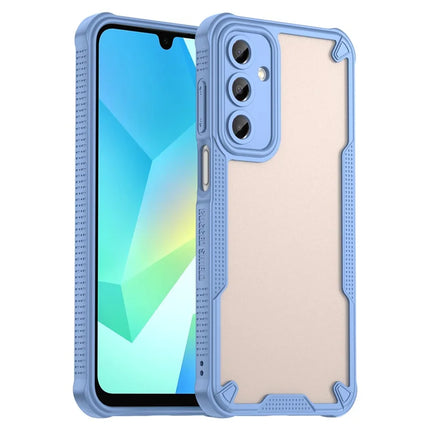Armor Series For Samsung Galaxy A16 5G / 4G Case PC+TPU Semi-Transparent Frosted Finish Protective Phone Cover - Blue